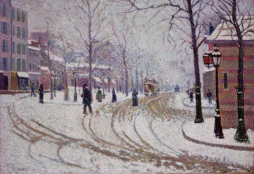Neve - o Boulevard de Clichy em Paris