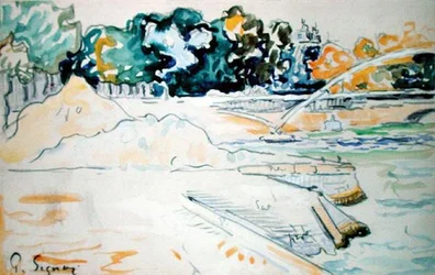 O Sena em Paris (aguarela sobre papel)