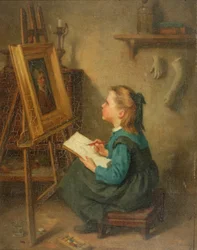 Um jovem artista (óleo sobre tela)
