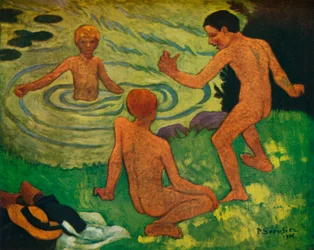 Meninos tomando banho, 1906