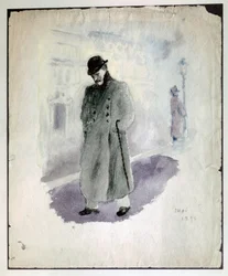 Paul VALERY: Autorretrato. 1894 (aguarela)