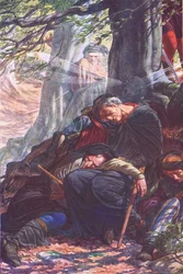 Enquanto você ronca aqui, ilustração de The Tempest, 1908