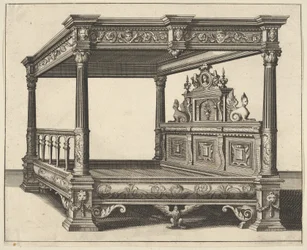 Cama de dossel de Verscheyden Schrynwerck ... [Vários carpinteiros ...], 1658.