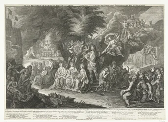 Alegoria do Rei Guilherme III como portador da paz na Europa, 1697
Paz restaurada na Europa pelo Rei Guilherme III / Anno 1697 / La Paix retablie dans l