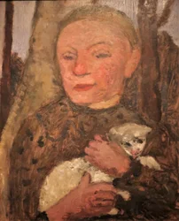 1904 Modersohn-Becker Rapariga com cordeiro