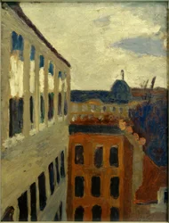 Vista da janela do estúdio do artista em Paris