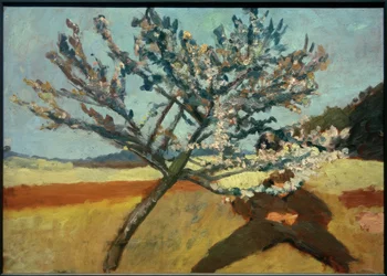 P.Modersohn-Becker, homem deitado sob uma árvore