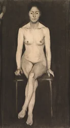Autorretrato de nu feminino sentado, c. 1899