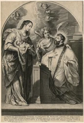 A Virgem com o Menino aparece a São Francisco Xavier ajoelhado
