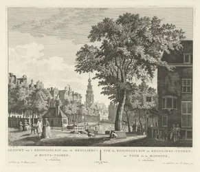 Vista do Munttoren em Amsterdã Vista de 