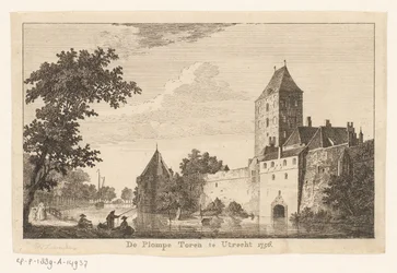 Vista do Plompe Toren em Utrecht, 1756 O Plompe Toren em Utrecht 1756 (título no objeto)