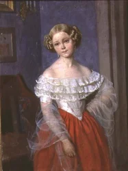 Retrato de Olga Ivanovna Demonkala (1840-c.1927) 1851 (óleo sobre tela)