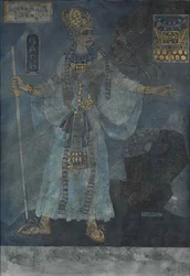 O Rei do Egito. Figurinos para a ópera Aida de Giuseppe Verdi, c. 1900