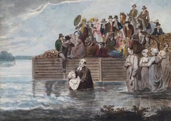 Uma imersão anabatista da Filadélfia durante uma tempestade, 1811-ca. 1813.