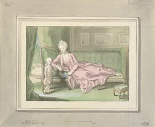 Terceiro rascunho da pintura de Caroline Mathilde e Frederik