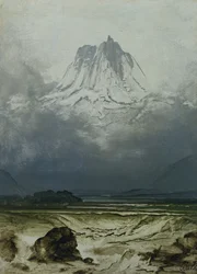 Landscape Study, Norte da Noruega (petróleo sobre painel)