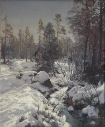 Spring Thaw (óleo sobre tela)