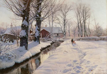 Uma Paisagem de Inverno Arborizada
