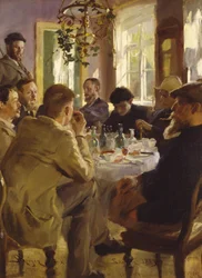 Almoço dos artistas no Hotel Brøndum