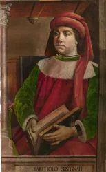 Bartole en latino Bartolus de Saxoferrato (1313-1356) - Bartolus de Saxoferrato par Berruguete, Pedro (1450-1503). Óleo sobre madeira, tamanho : 95x57, c. 1473-1475, Galleria nazionale delle Marche, Urbino