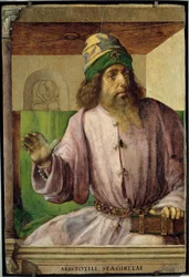Retrato de Aristóteles, filósofo grego.