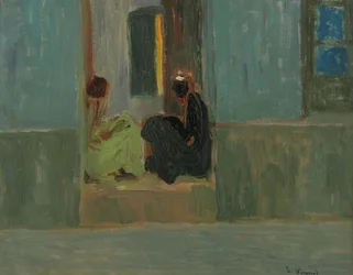 Mulheres negras à porta ou mulheres negras no átrio