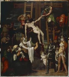 Descida da Cruz.(óleo no painel