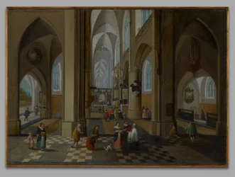 Interior de uma Igreja Gótica