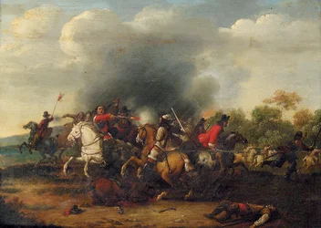 Uma escaramuça de cavalaria