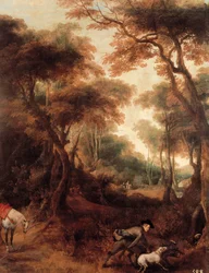 O Rei Filipe IV de Espanha (1605-1665) tem caça,... Detalhe. Pintura de Peter Snayers (1592-1667). 1621-1665. Madrid. Museu do Museu do Prado.