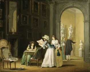 Interior de uma coleção de arte