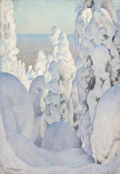 Paisagem de inverno em Kinahmi, 1923.