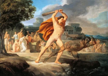 Hércules derrota Thanatos (óleo sobre tela)