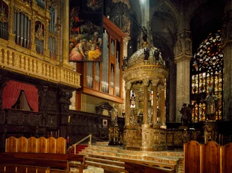 Itália, Catedral de Milão, Presbitério com tabernáculo, de Pellegrino Tibaldi conhecido como Pellegrini