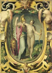 Vénus e Minerva, c.1590 (óleo sobre cobre)