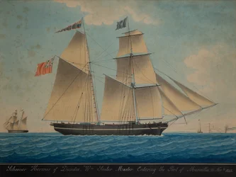 Escuna Hermes de Dundee entrando em Marselha