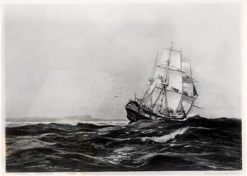 The Endeavour at Sea, 1900, gravado por Lowy