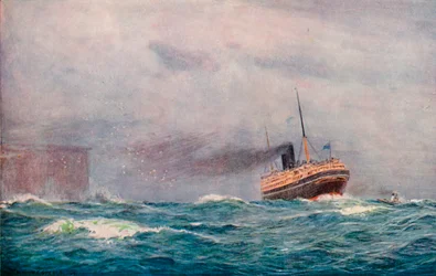 Um navio externo P. & O. Steamer, 1913