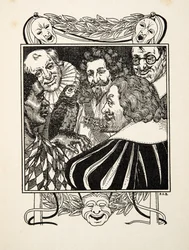 Um Papagaio Inverso, de Cem Anedotas de Animais, pub. 1924 (gravura)