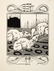 Filial Duty, de A Hundred Anecdotes of Animals, pub. 1924 (gravura)