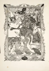 Frontispício, de cem anecdotes dos animais, bar. 1924