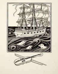 Selos Musicais, de A Hundred Anecdotes of Animals, pub. 1924 (gravura)