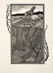 Sabinus e seu cão, de cem anecdotes dos animais, bar. 1924