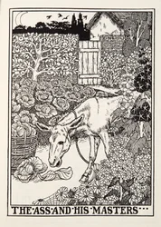 O burro e seus mestres, de Fontaine Fables, pub. 1905