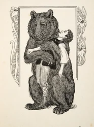 O urso e a criança, de cem anecdotes dos animais, bar. 1924