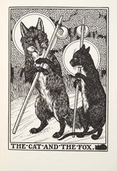 O Gato e a Raposa, de Fontaine Fables, pub. 1905