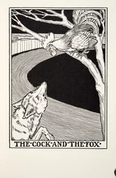 O Galo e a Raposa, de Fontaine Fables, pub. 1905
