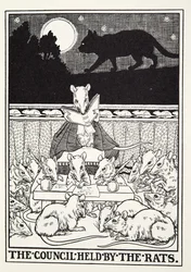 O Conselho realizado pelos ratos, de Fontaine Fables, pub. 1905