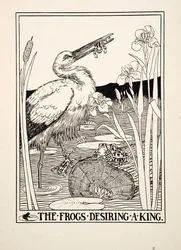 As rãs que desejam um rei, de cem fábulas de Esopo, pub.1903