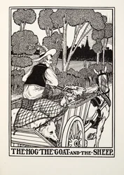 O porco, a cabra e as ovelhas, de Fontaine Fables, pub. 1905
